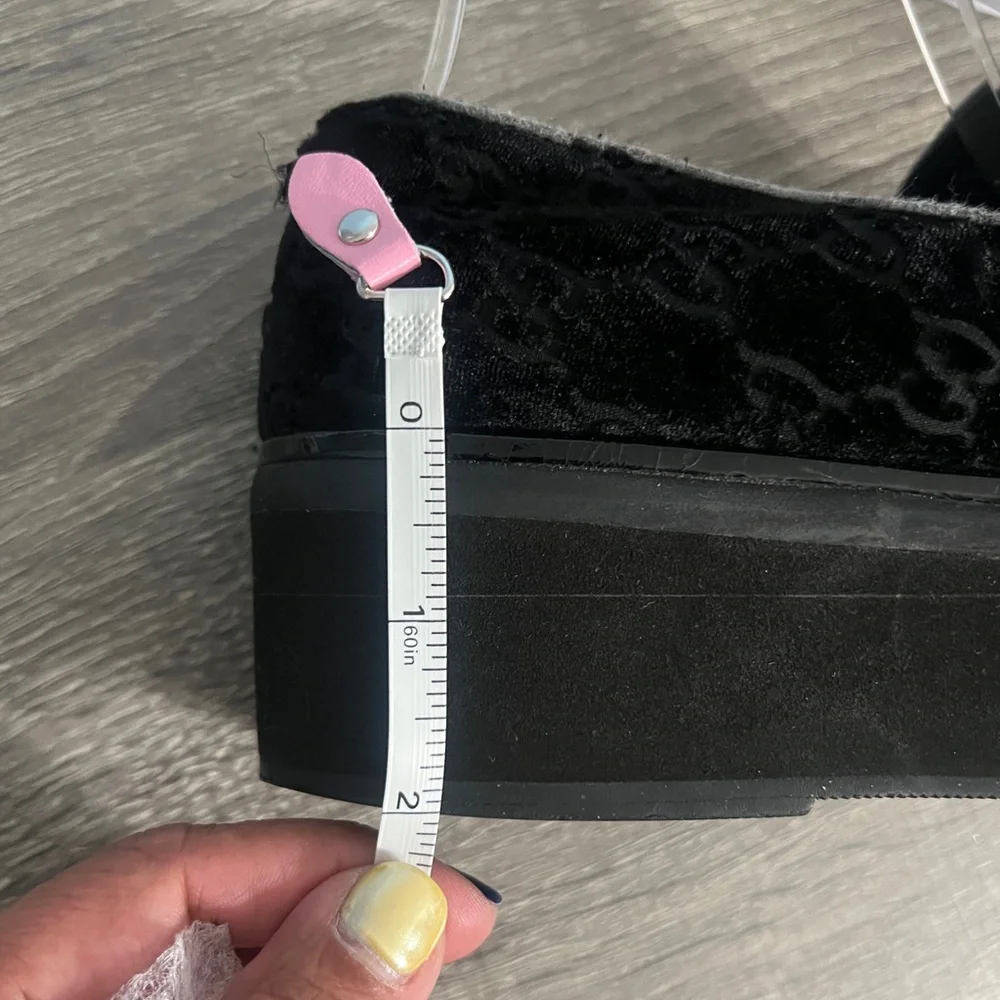 GUCCI Black Suede Double G Platform Loafers - Picture 12 of 13